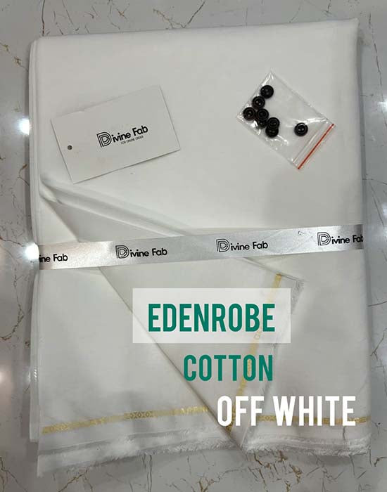 Pure 100% Cotton | Off White Color | Divine Fab