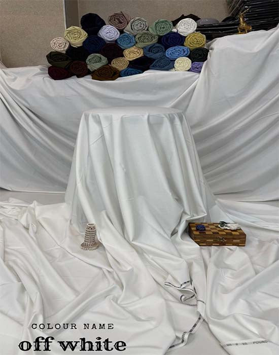 Wash n Wear | Off White Color | Divine Fab