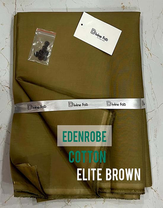 Pure 100% Cotton | Elite Brown Color | Divine Fab