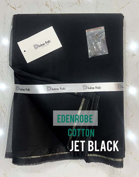 Pure 100% Cotton | Jet Black Color | Divine Fab