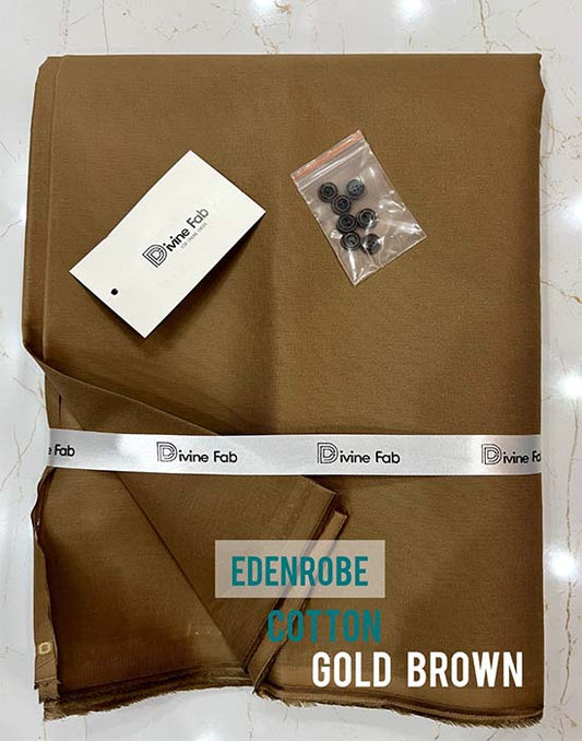Pure 100% Cotton | Gold Brown Color | Divine Fab