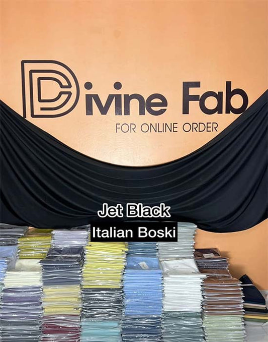 Italian Boski | Jet Black Color | Divine Fab