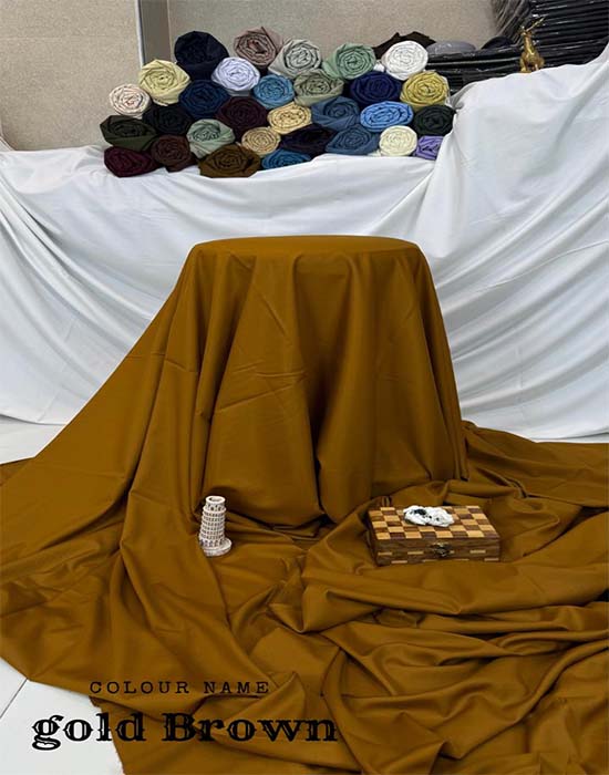 Wash n Wear | Gold Brown Color | Divine Fab