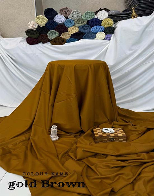 Wash n Wear | Gold Brown Color | Divine Fab