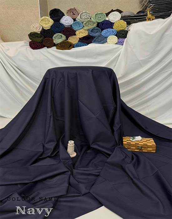 Wash n Wear | Navy Color | Divine Fab